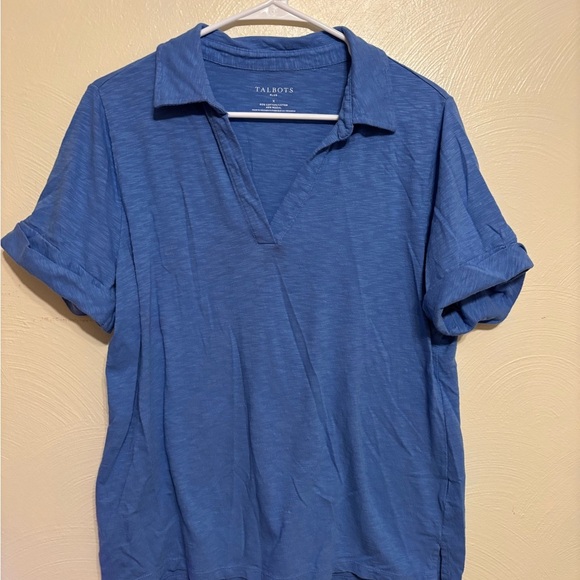 Talbots Women's Short Sleeve Tee in Blue - Picture 1 of 7